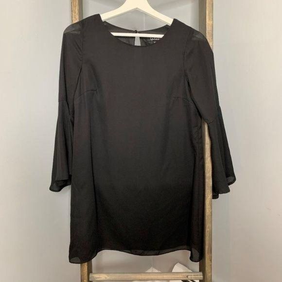 Lulu's Center of Attention Black Flounce‎ Dress - Picture 2 of 4